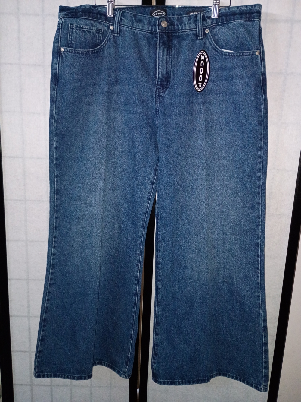 SCOOP - Slouchy Flare Relaxed Wide-Leg Jeans in Medium Blue